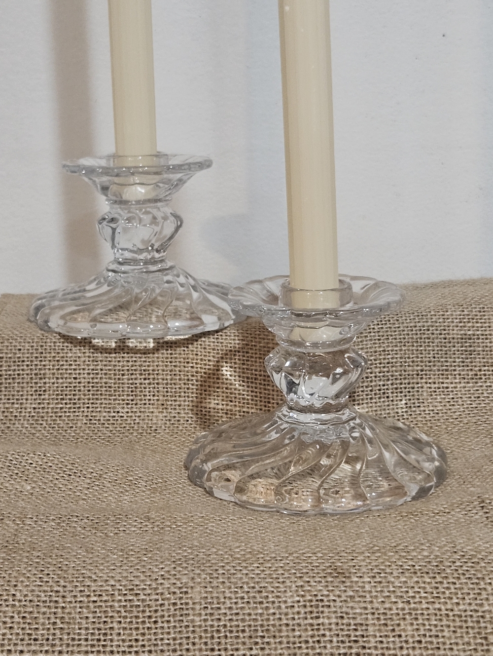 Set of Two Vintage Fostoria Candleholders